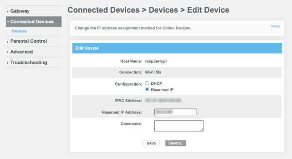 Adresse statique pour Raspberry Pi