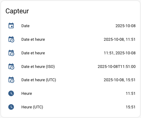 Date & time sensor
