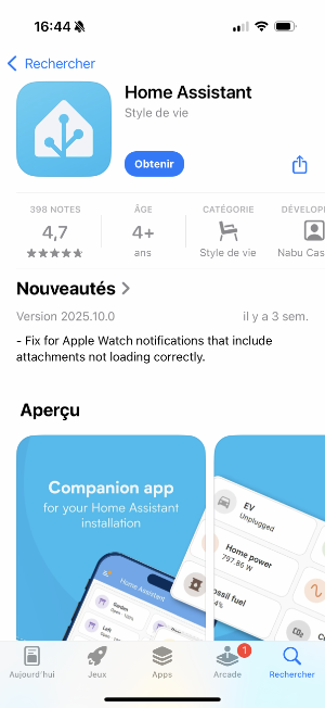 Application Home Assistant