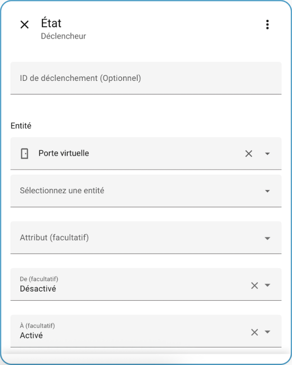 Déclencheur virtuel