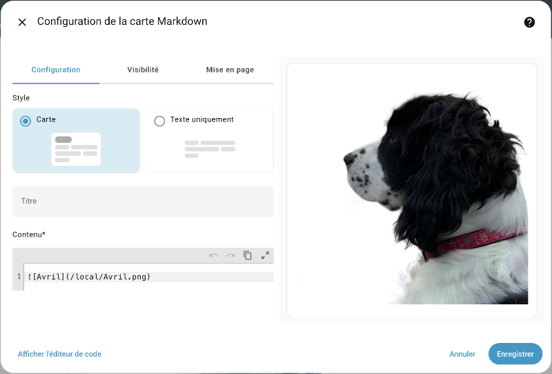 Carte markdown