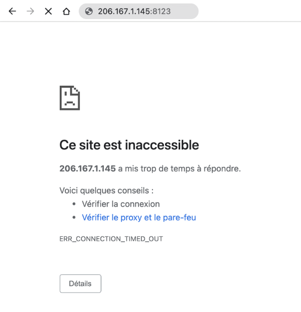 Ce site est inaccessible