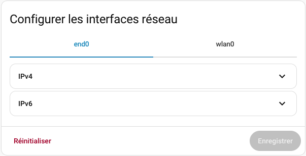 Configurer les interfaces réseau
