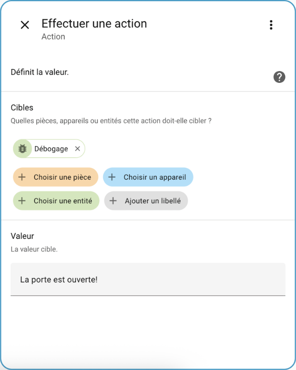 Écrire dans un capteur virtuel