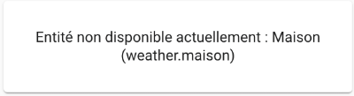 Entité non disponible