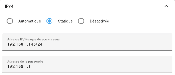 IP statique