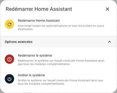 Options avancées