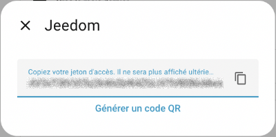 Jeton d'accès longue durée