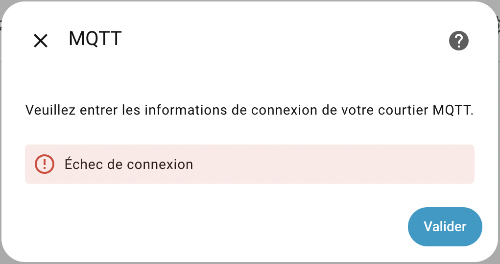 Échec de connexion