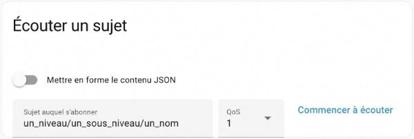 Écouter un sujet