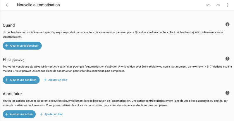 Nouvelle automatisation