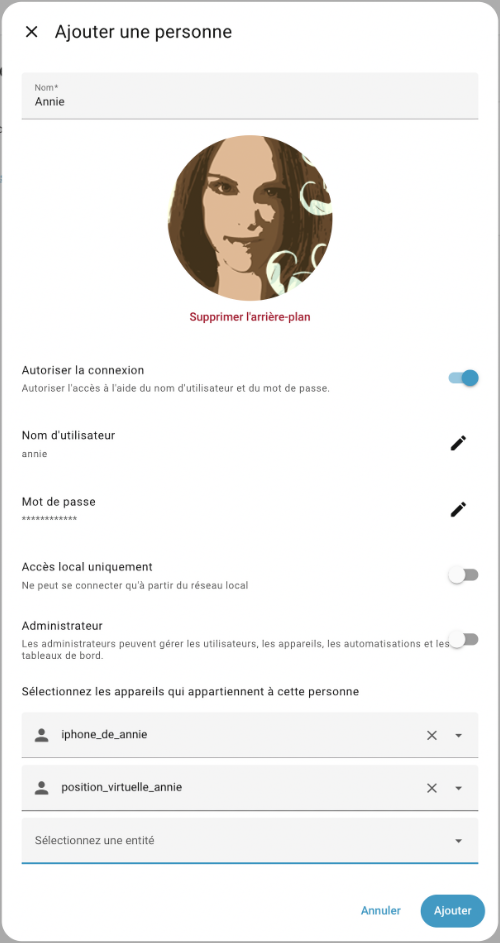 Ajouter une personne