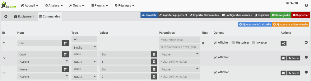 Commande Ouverte