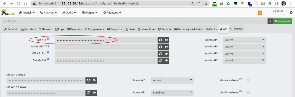 Clé API
