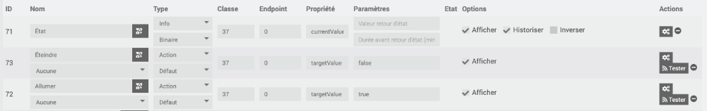 Modifications aux commandes ajoutées