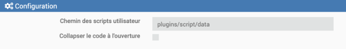 Chemin des scripts utilisateur