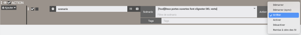 scénario qui arrête un autre scénario