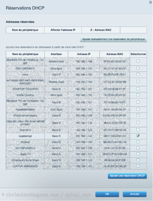 Liste périphériques branchés