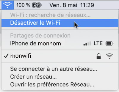 Désactiver WiFi