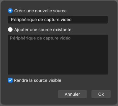 Créer une nouvelle source