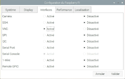 Activer VNC
