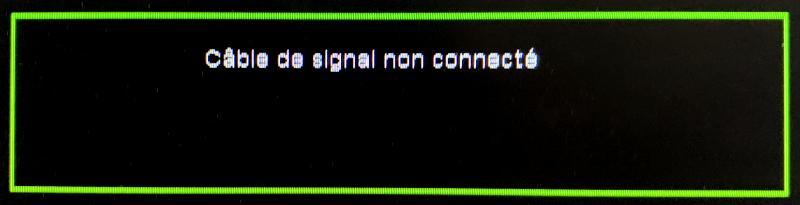 Câble de signal non connecté