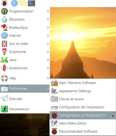 Configuration du Raspberry Pi