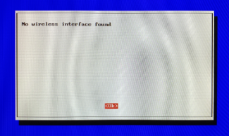 No wireless interface found