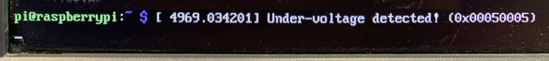 Under-voltage detected