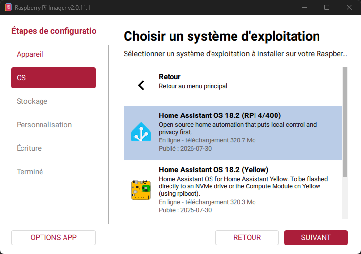 Home Assistant OS 18.2 (RPi 4/400)