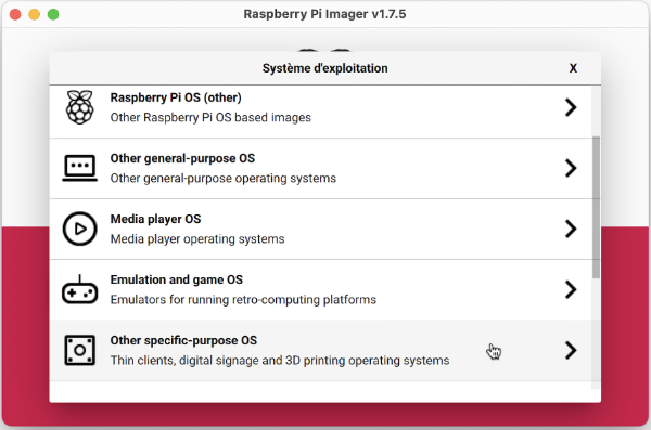 Other specific-purpose OS