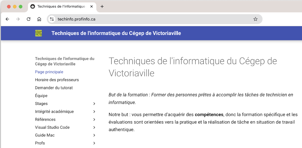 Site Web informatique