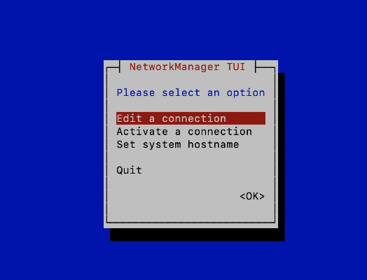 nmtui